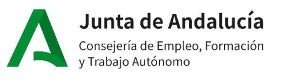 Logotipo de la  Consejeria de Empleo, Formación y Trabajo Autónomo